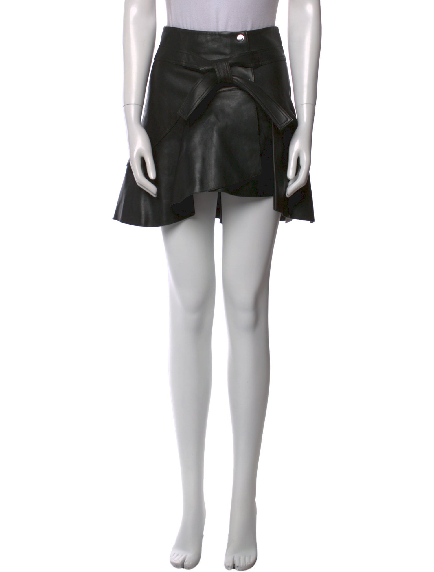 Maje Lamb Leather Mini Skirt