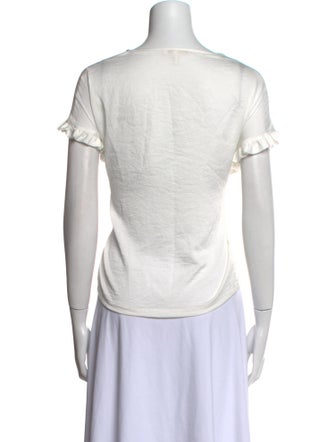 Maje Bateau Neckline Short Sleeve Top