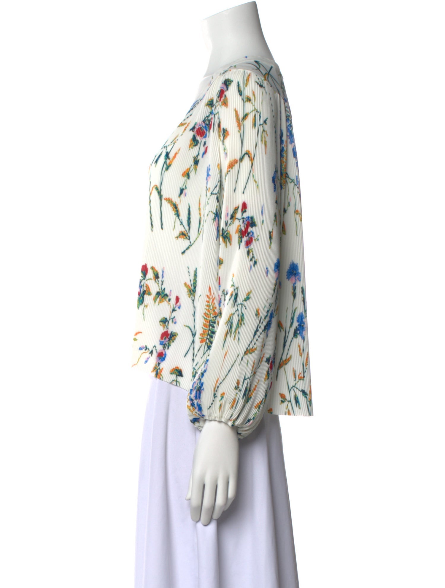 Maje Floral Print V-Neck Blouse