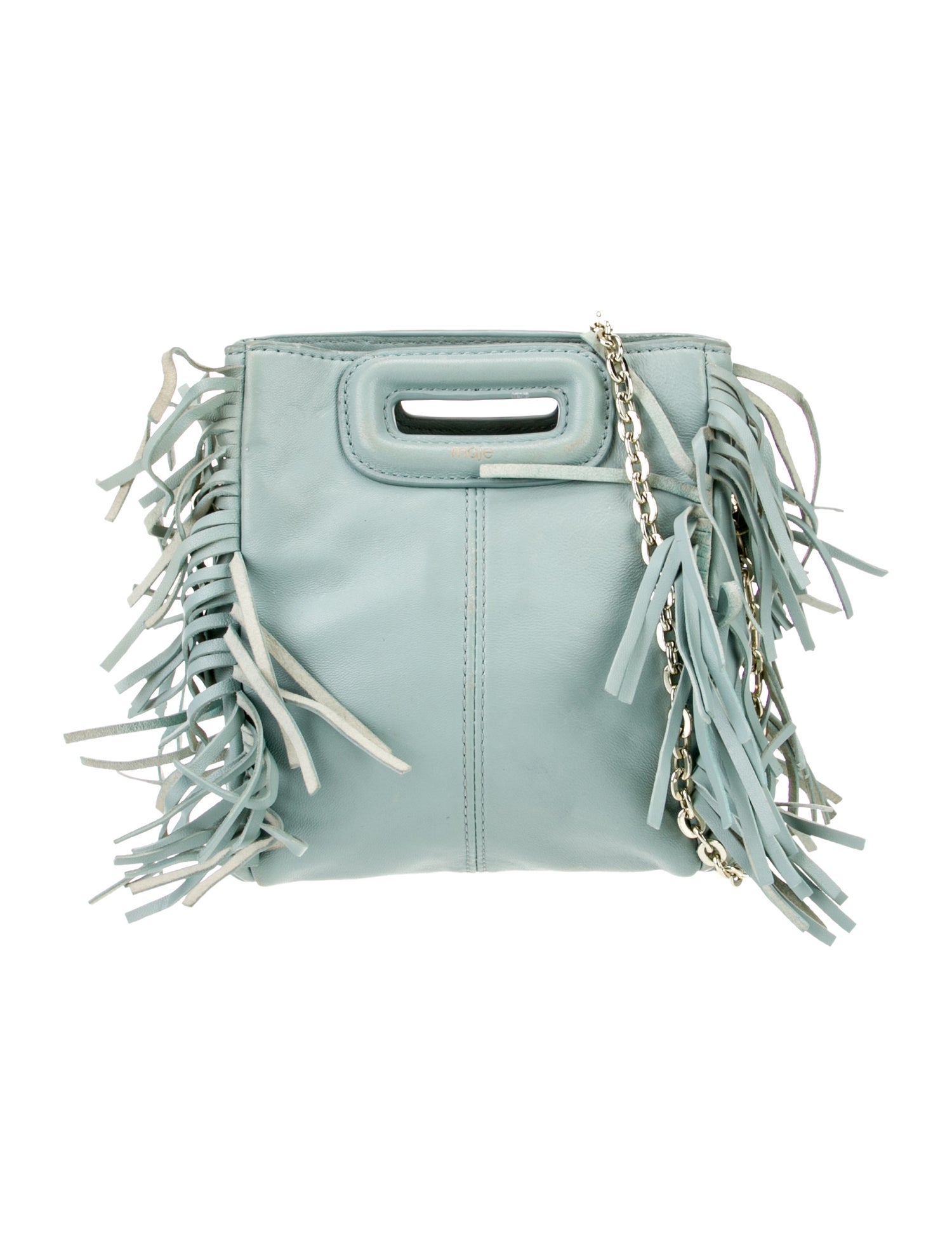 Maje Leather Top Handle Bag