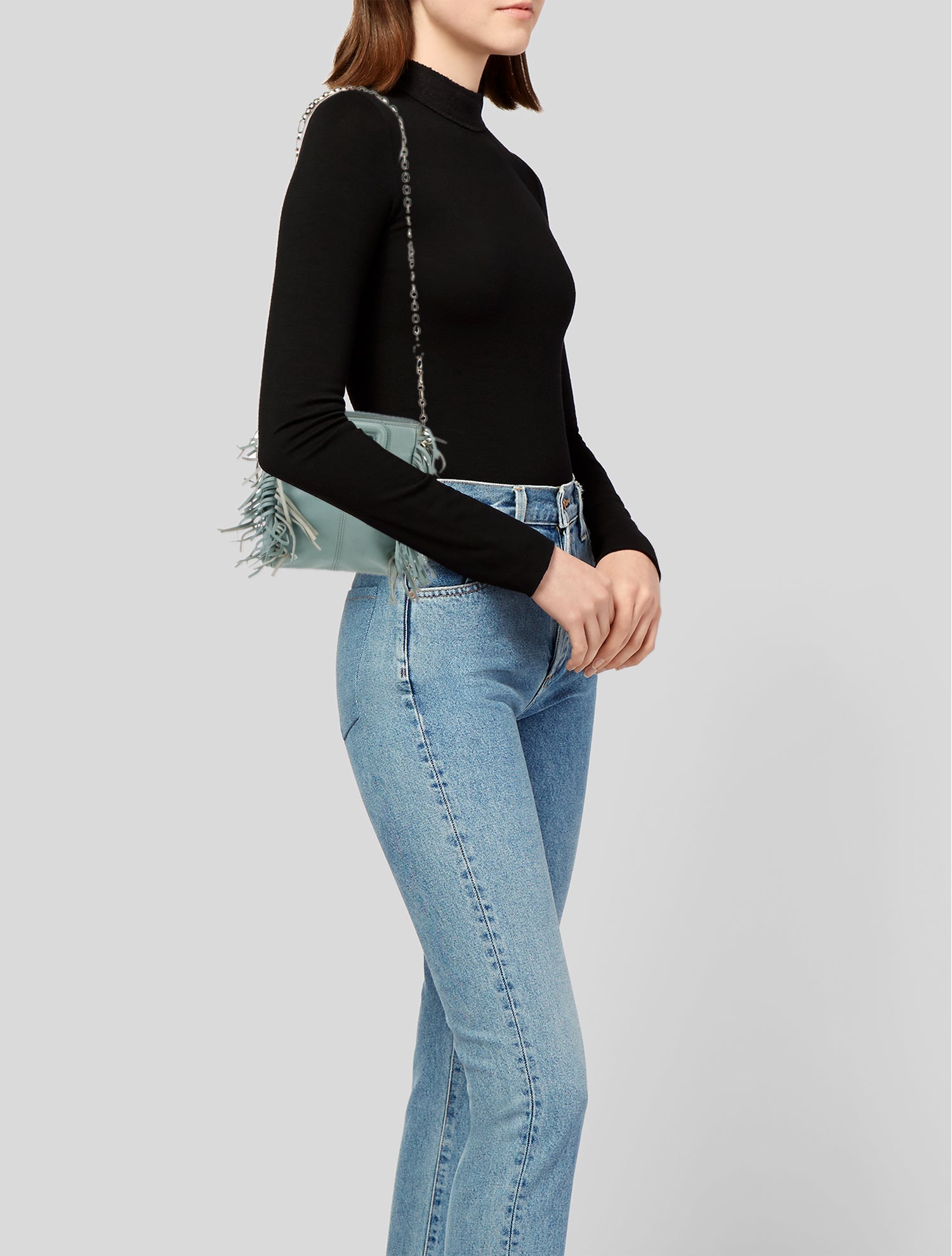 Maje Leather Top Handle Bag