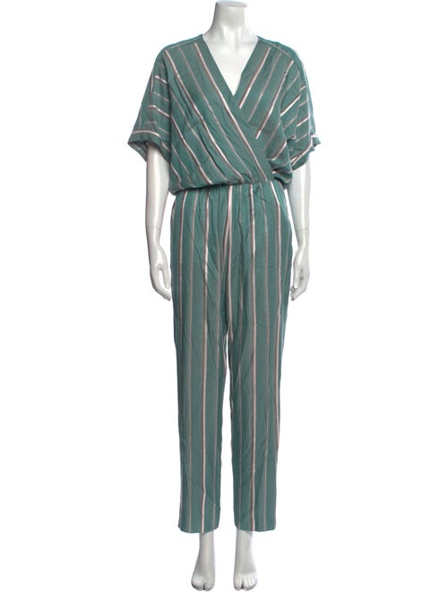 Maje Striped V-Neck Jumpsuit