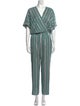 Maje Striped V-Neck Jumpsuit