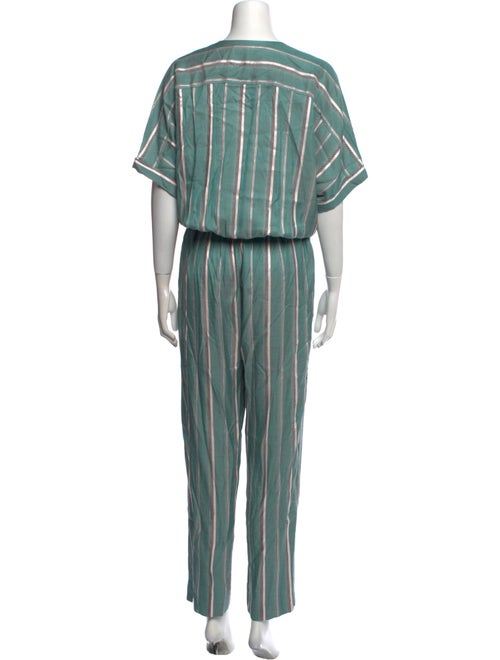 Maje Striped V-Neck Jumpsuit