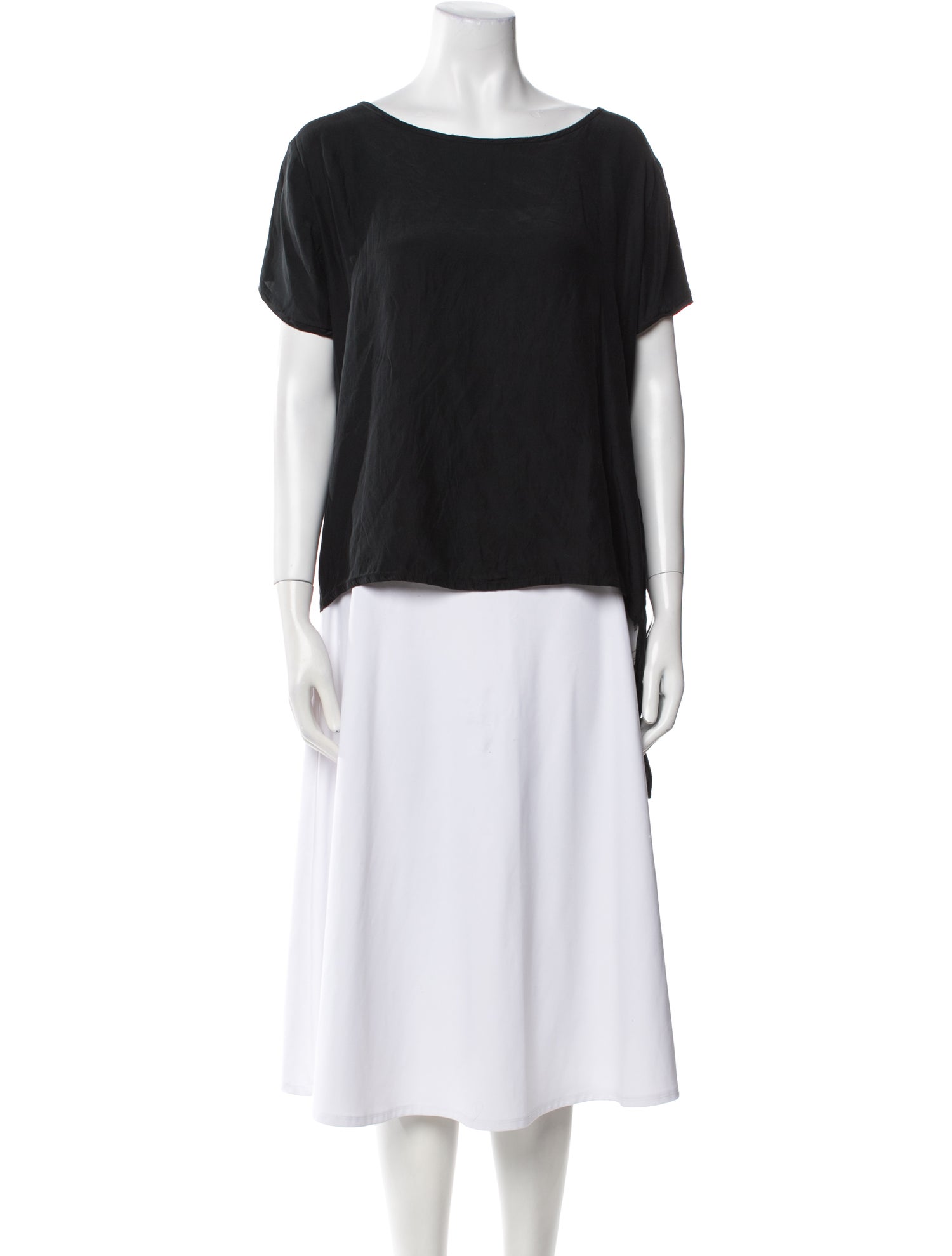 Maje Silk Scoop Neck T-Shirt