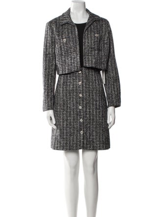 Maje Tweed Pattern Dress Set