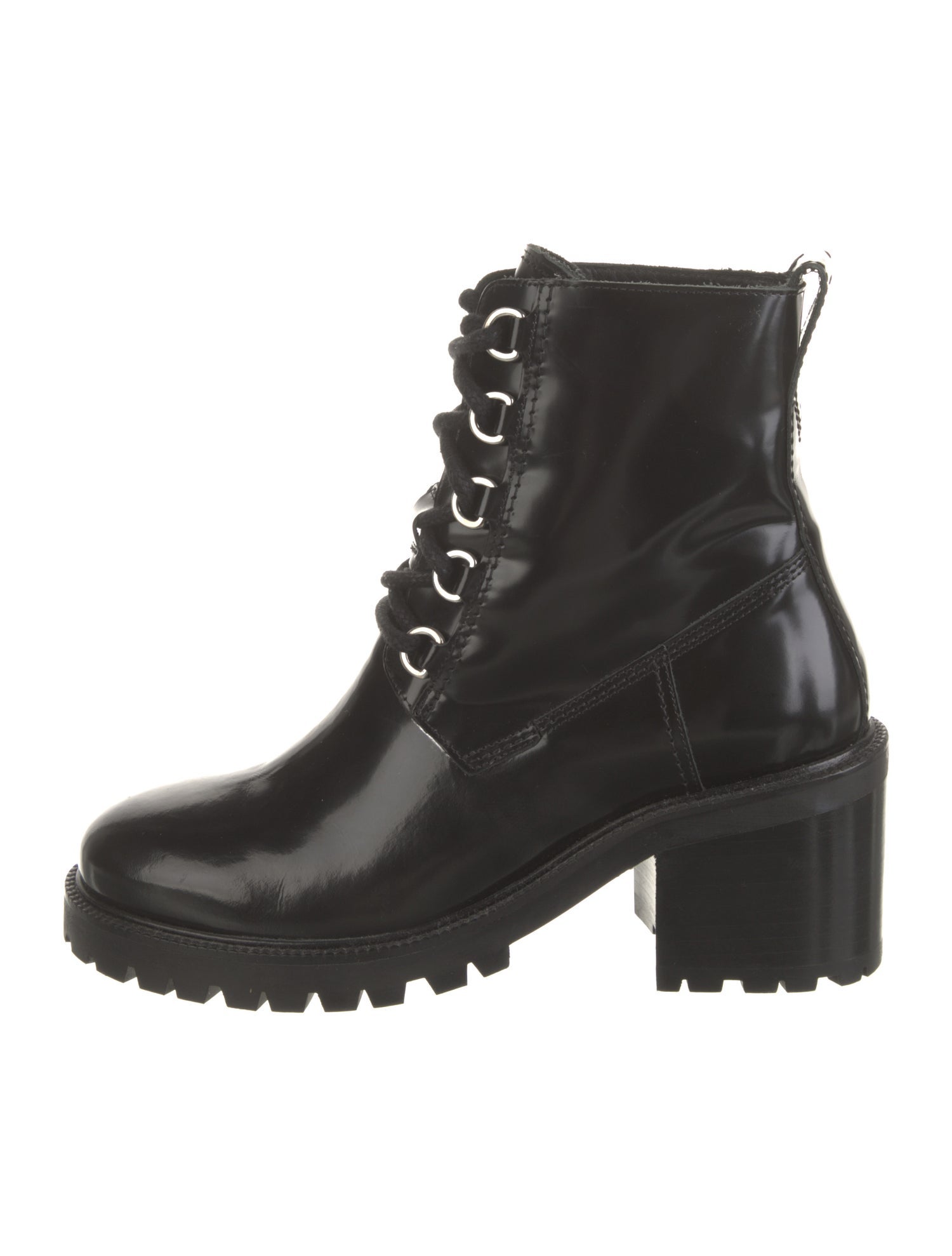 Maje Leather Combat Boots