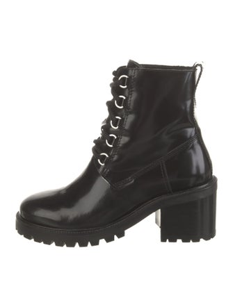 Maje Leather Combat Boots