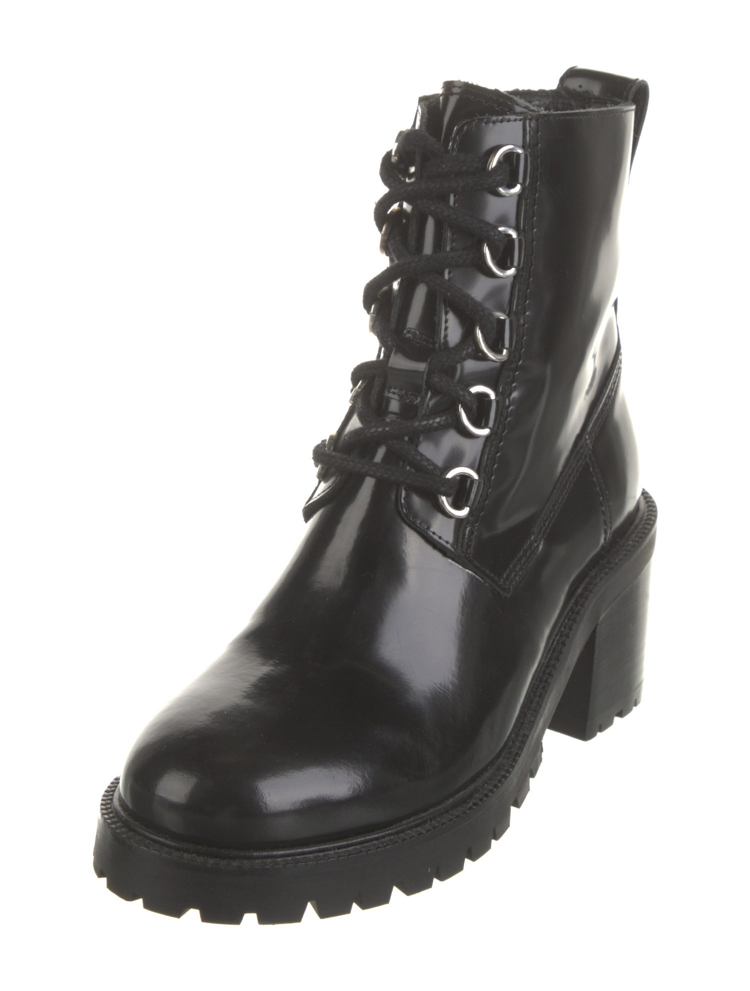 Maje Leather Combat Boots