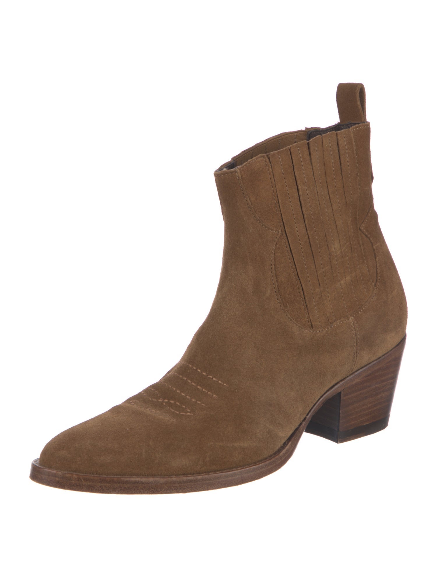 Maje Suede Western Boots