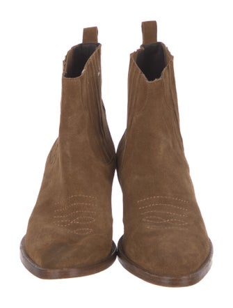 Maje Suede Western Boots