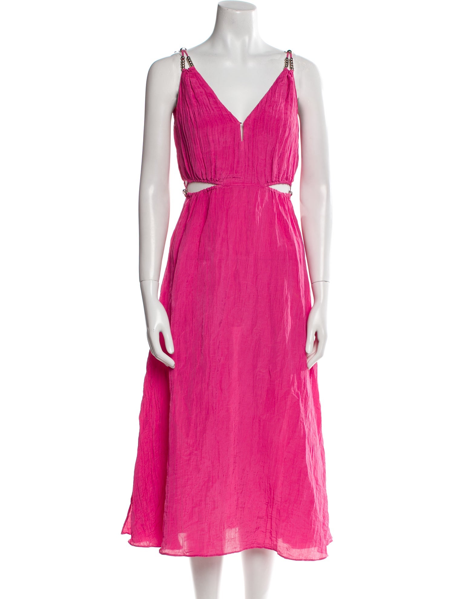 Maje V-Neck Midi Length Dress