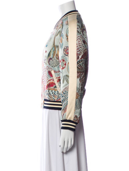 Maje Floral Print Bomber Jacket