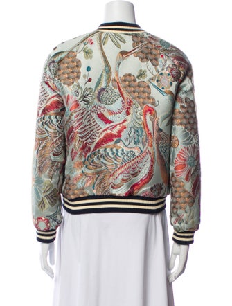 Maje Floral Print Bomber Jacket