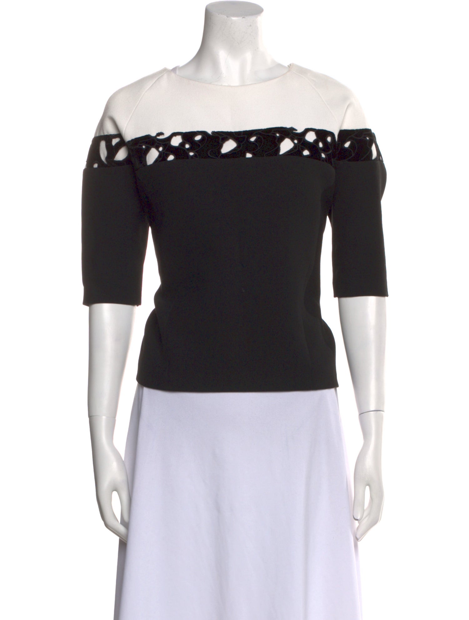 Maje Off-The-Shoulder Three-Quarter Sleeve Top