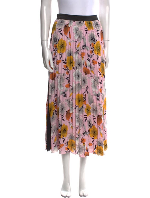 Maje Floral Print Midi Length Skirt