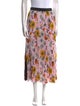 Maje Floral Print Midi Length Skirt