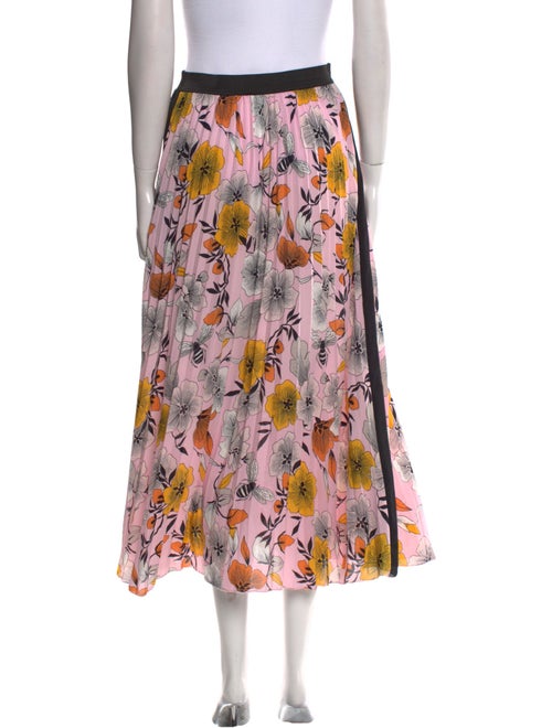 Maje Floral Print Midi Length Skirt
