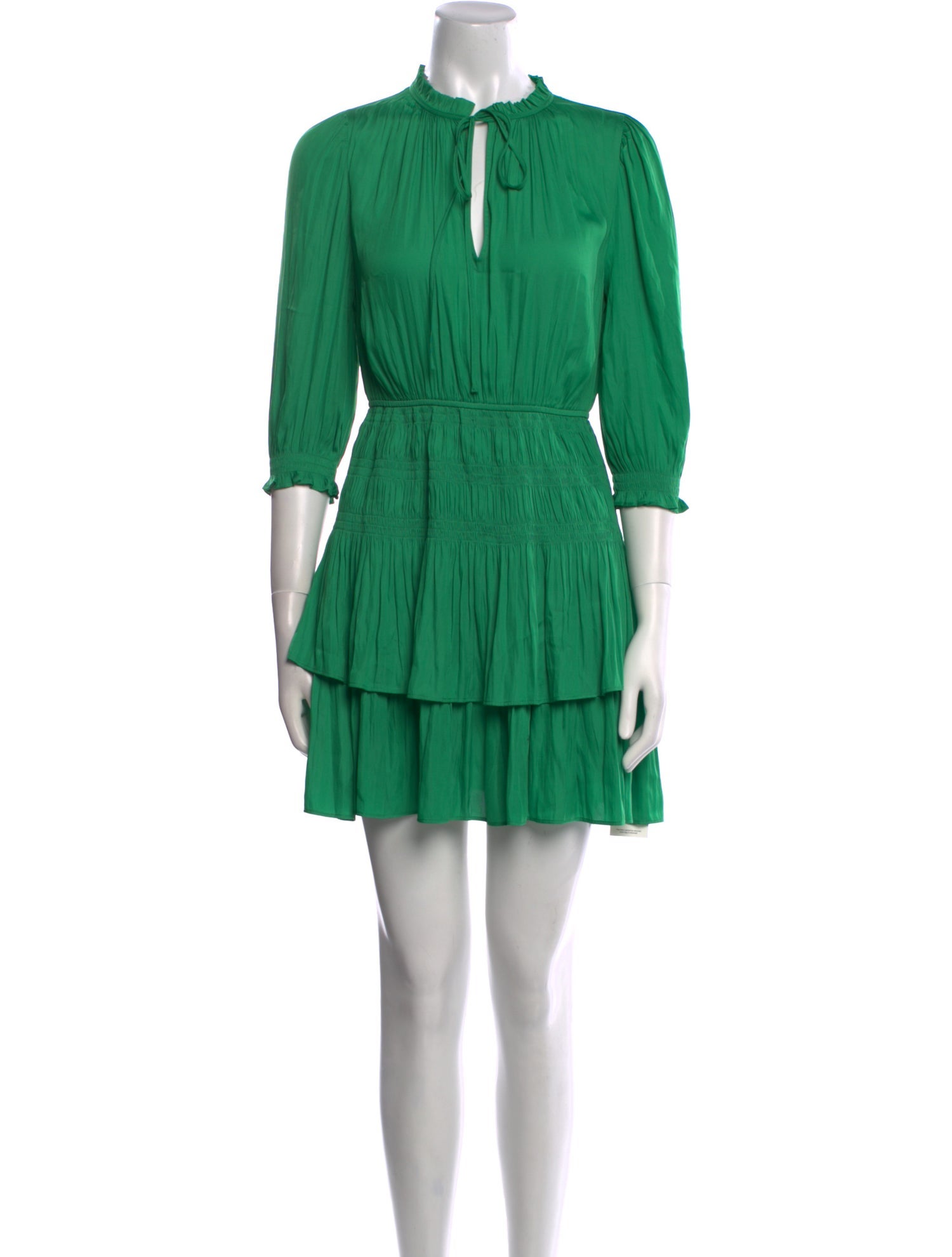 Maje Tie Neck Mini Dress