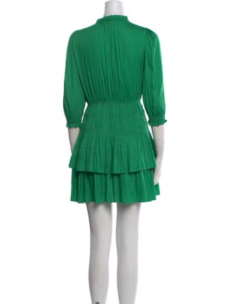 Maje Tie Neck Mini Dress