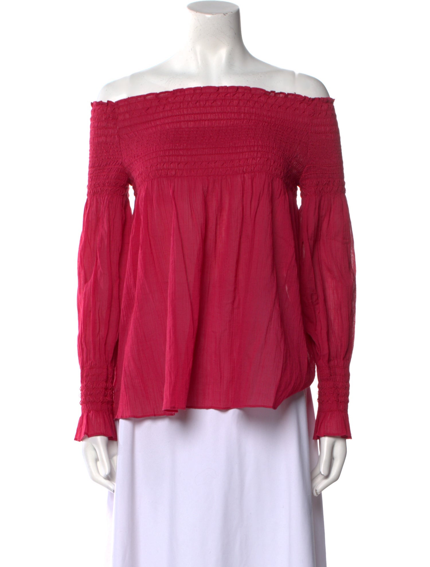 Maje Off-The-Shoulder Long Sleeve Blouse