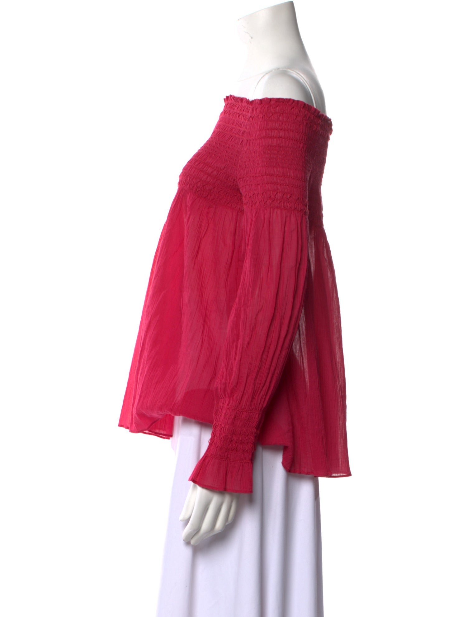 Maje Off-The-Shoulder Long Sleeve Blouse