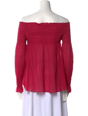 Maje Off-The-Shoulder Long Sleeve Blouse