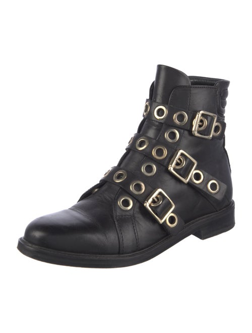 Maje Leather Combat Boots