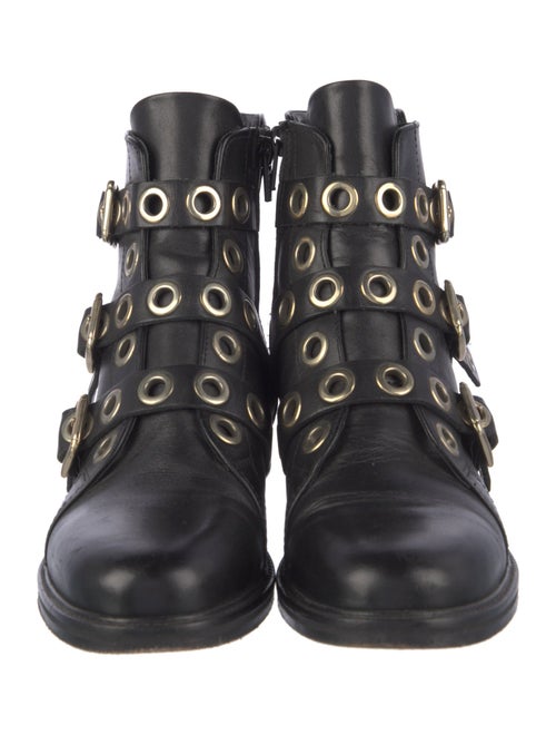 Maje Leather Combat Boots