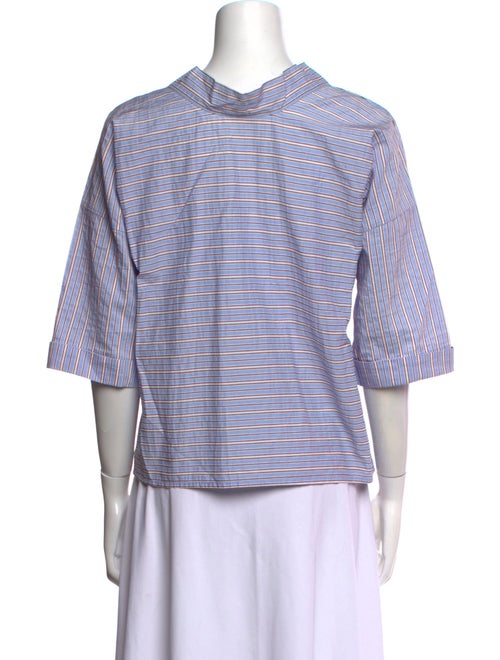 Maje Striped V-Neck Crop Top