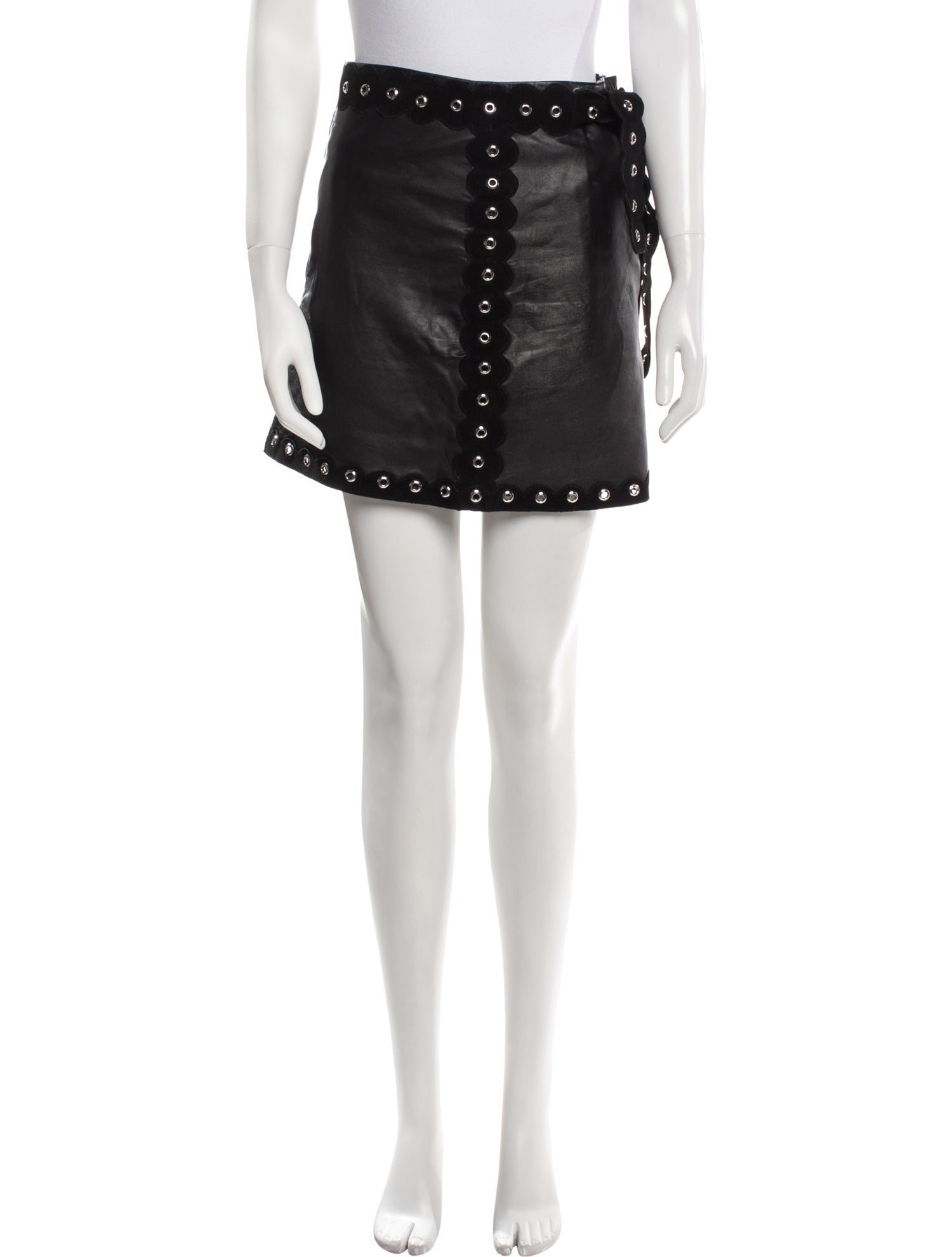 Maje Leather Mini Skirt