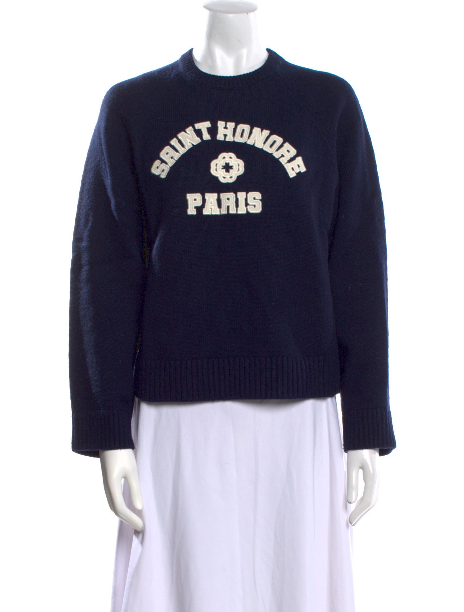 Maje Graphic Print Crew Neck Sweater