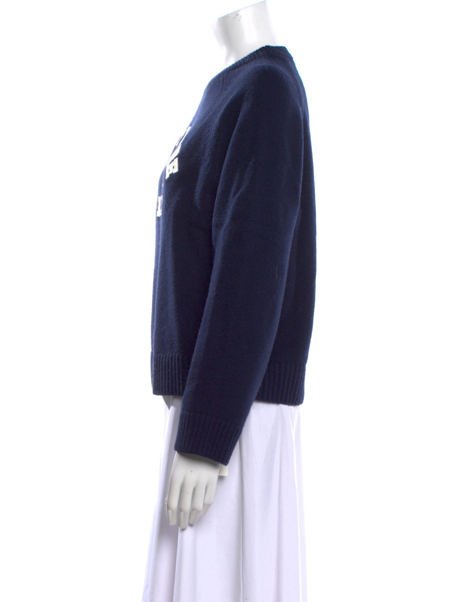 Maje Graphic Print Crew Neck Sweater