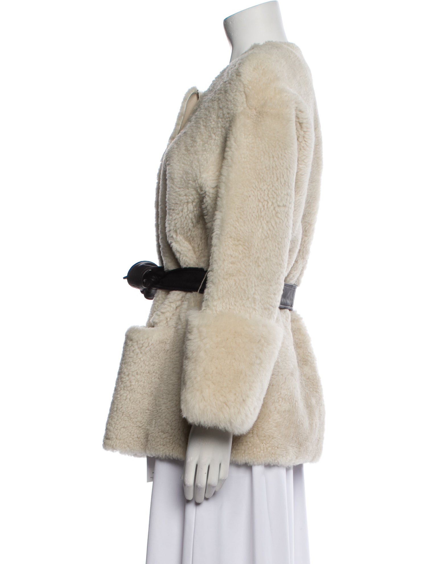 Maje Lamb Leather Faux Fur Jacket