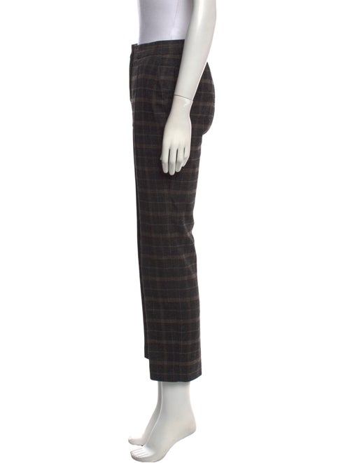 Maje Plaid Print Straight Leg Pants