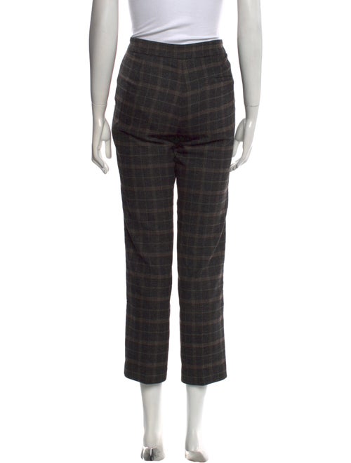 Maje Plaid Print Straight Leg Pants