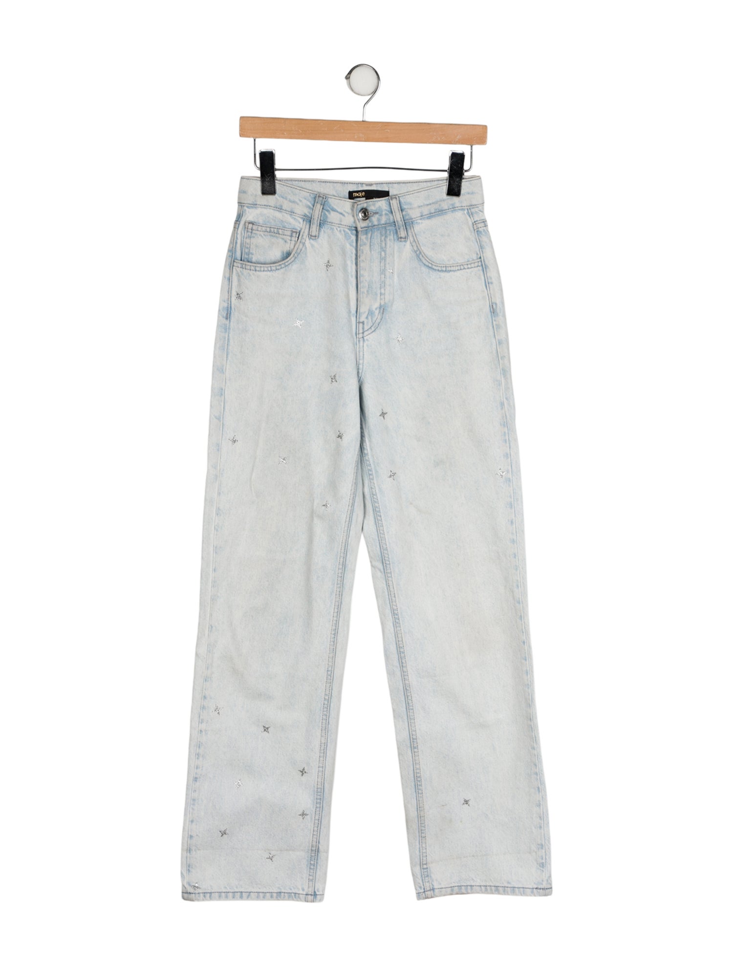 Maje High-Rise Wide Leg Jeans