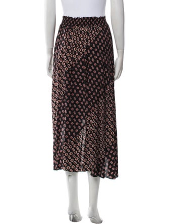 Maje Printed Midi Length Skirt