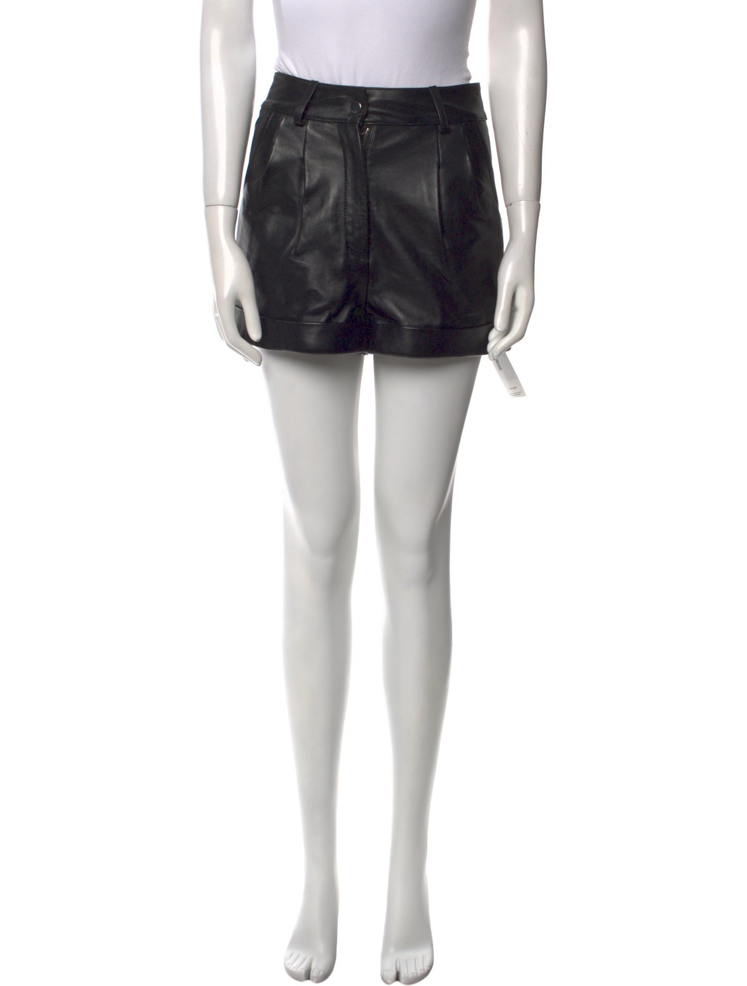 Maje Leather Mini Shorts
