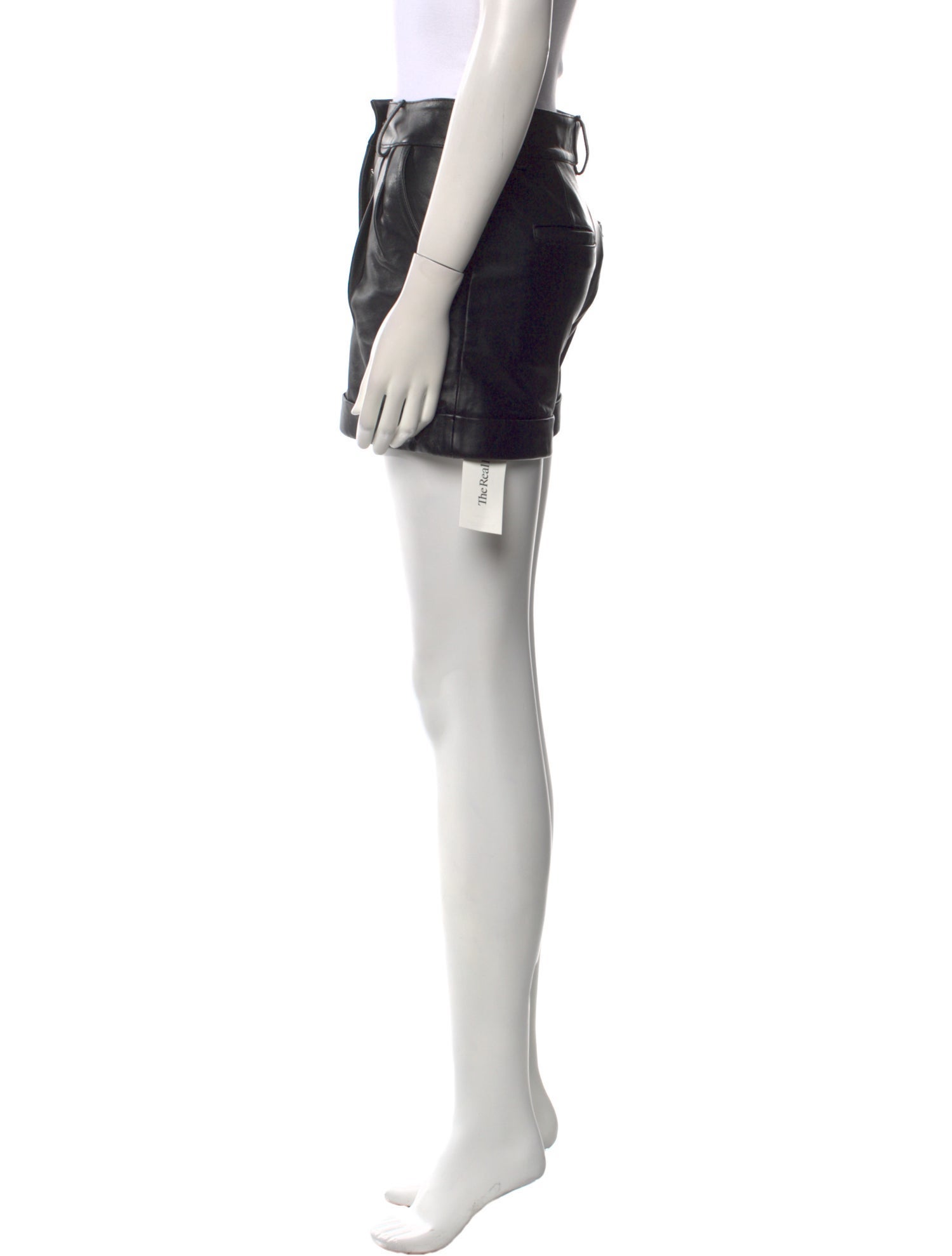 Maje Leather Mini Shorts