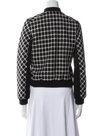 Maje Plaid Print Bomber Jacket