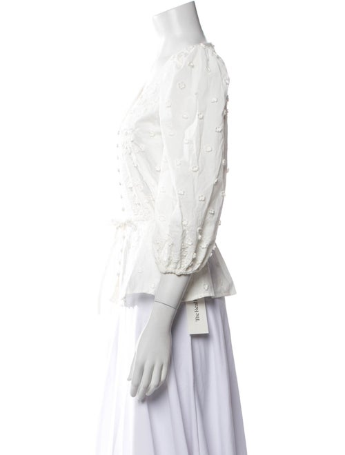 Maje V-Neck Three-Quarter Sleeve Blouse