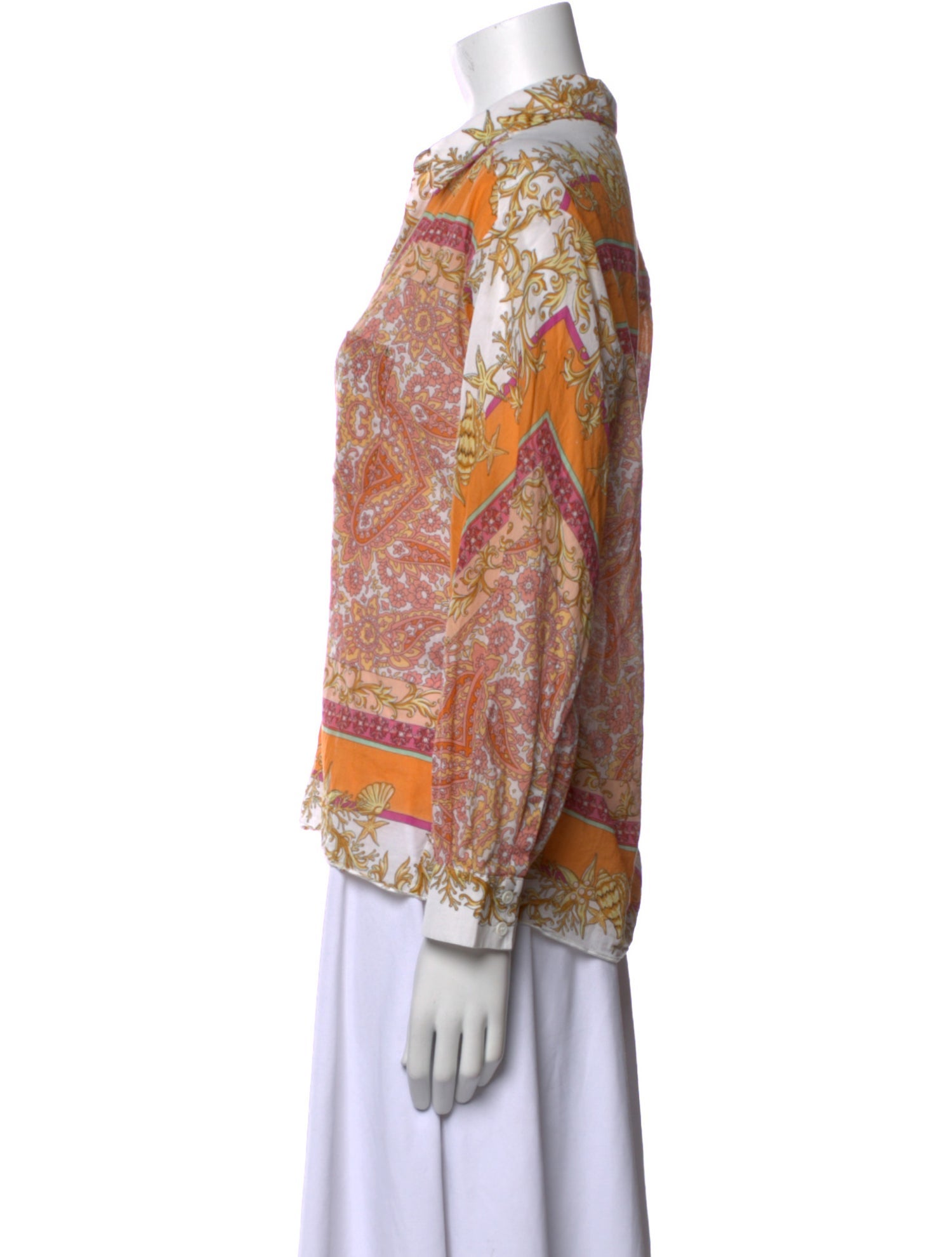 Maje Paisley Print Long Sleeve Blouse