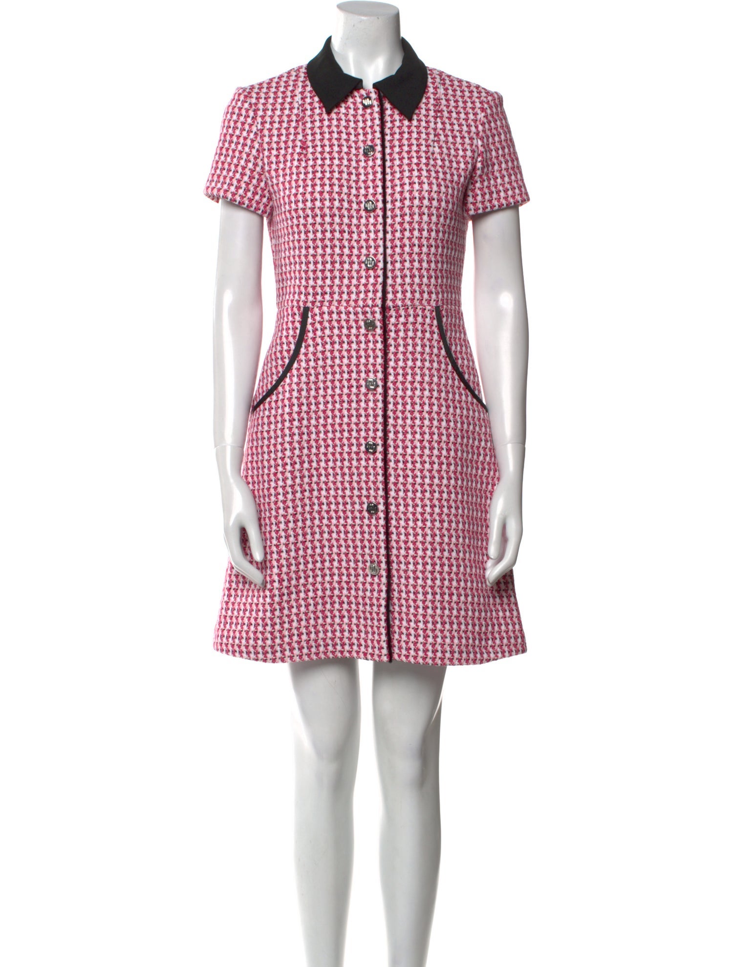 Maje Houndstooth Print Mini Dress