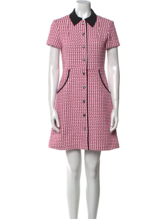 Maje Houndstooth Print Mini Dress