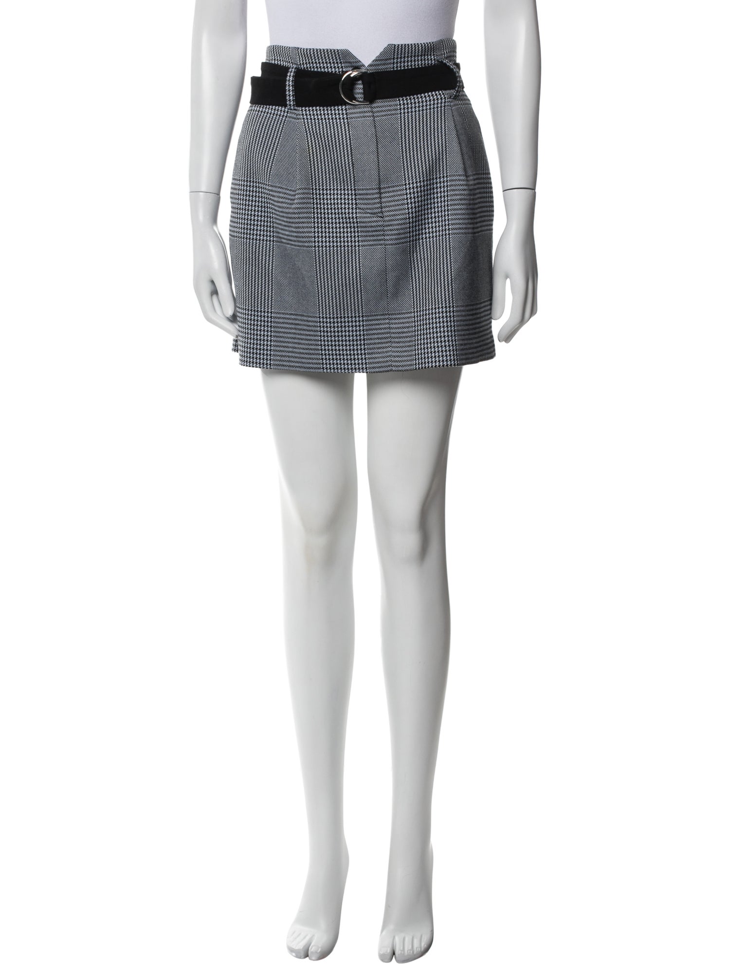 Maje Houndstooth Print Mini Skirt