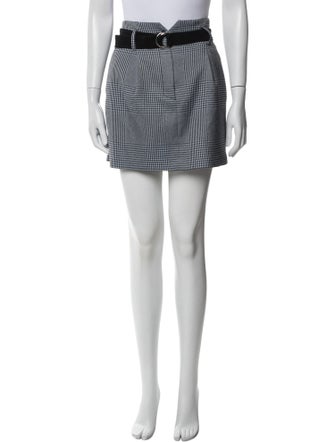 Maje Houndstooth Print Mini Skirt