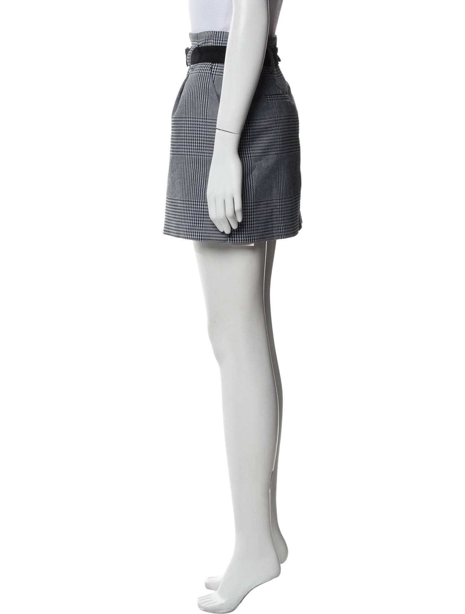 Maje Houndstooth Print Mini Skirt