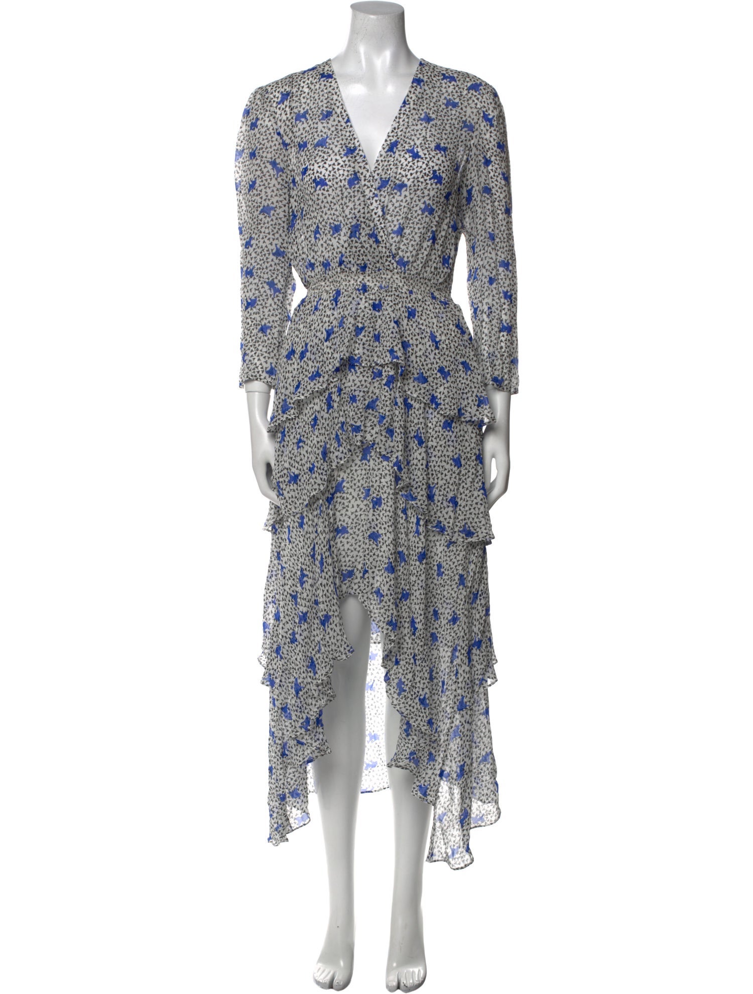 Maje Printed Midi Length Dress