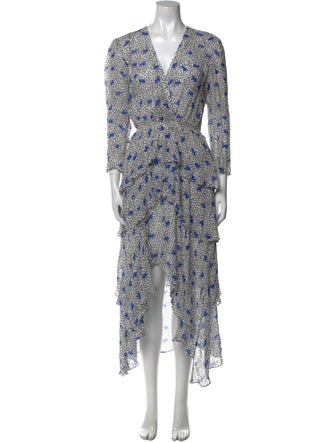 Maje Printed Midi Length Dress